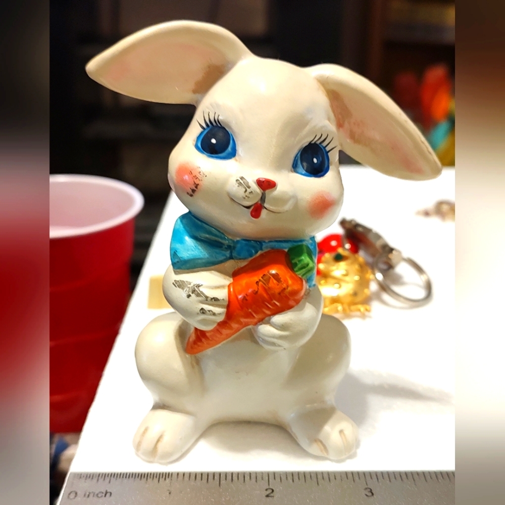 Vintage Japan Bunny Rabbit Hand Made Figurine Easter